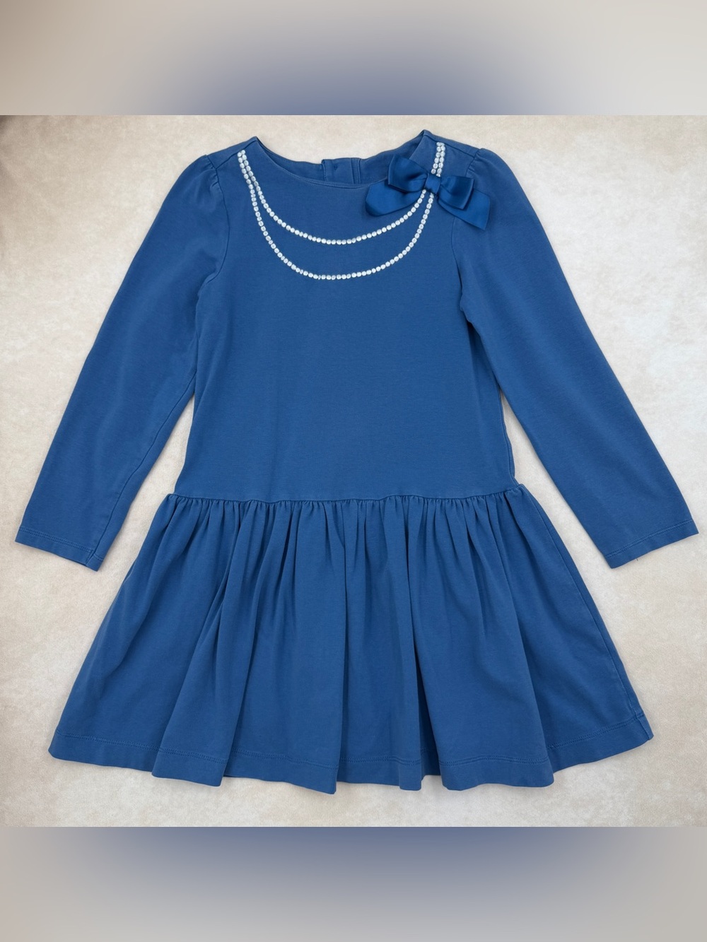 Janie and Jack Fairy Ballet Blue Knit Necklace Dress